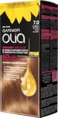 Eļļas bāzes ilgnoturīga matu krāsa bez amonjaka Garnier Olia 7.0 Dark Blonde цена и информация | Краска для волос | 220.lv