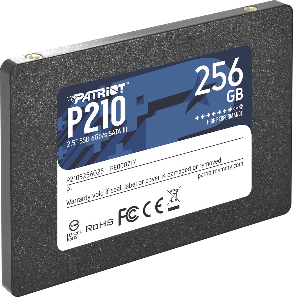 Patriot P210S256G25 цена и информация | Iekšējie cietie diski (HDD, SSD, Hybrid) | 220.lv