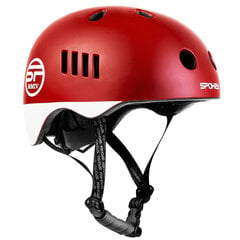 Конькобежный шлем Spokey Pumptrack, красный/белый цена и информация | Шлемы | 220.lv