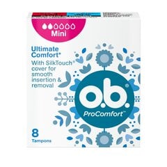 Tamponi O.B. ProComfort Mini 8 gab. cena un informācija | Tamponi, higiēniskās paketes, ieliktnīši | 220.lv