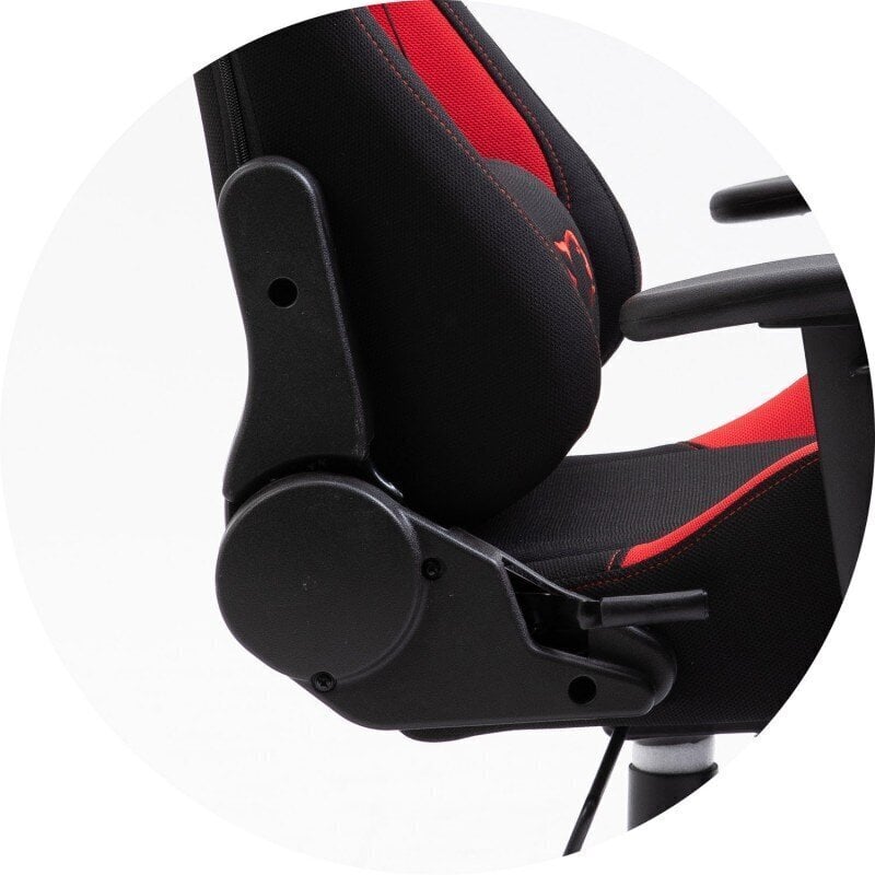 Spēļu krēsls Nore F4G FG38/F, melns/sarkans цена и информация | Biroja krēsli | 220.lv