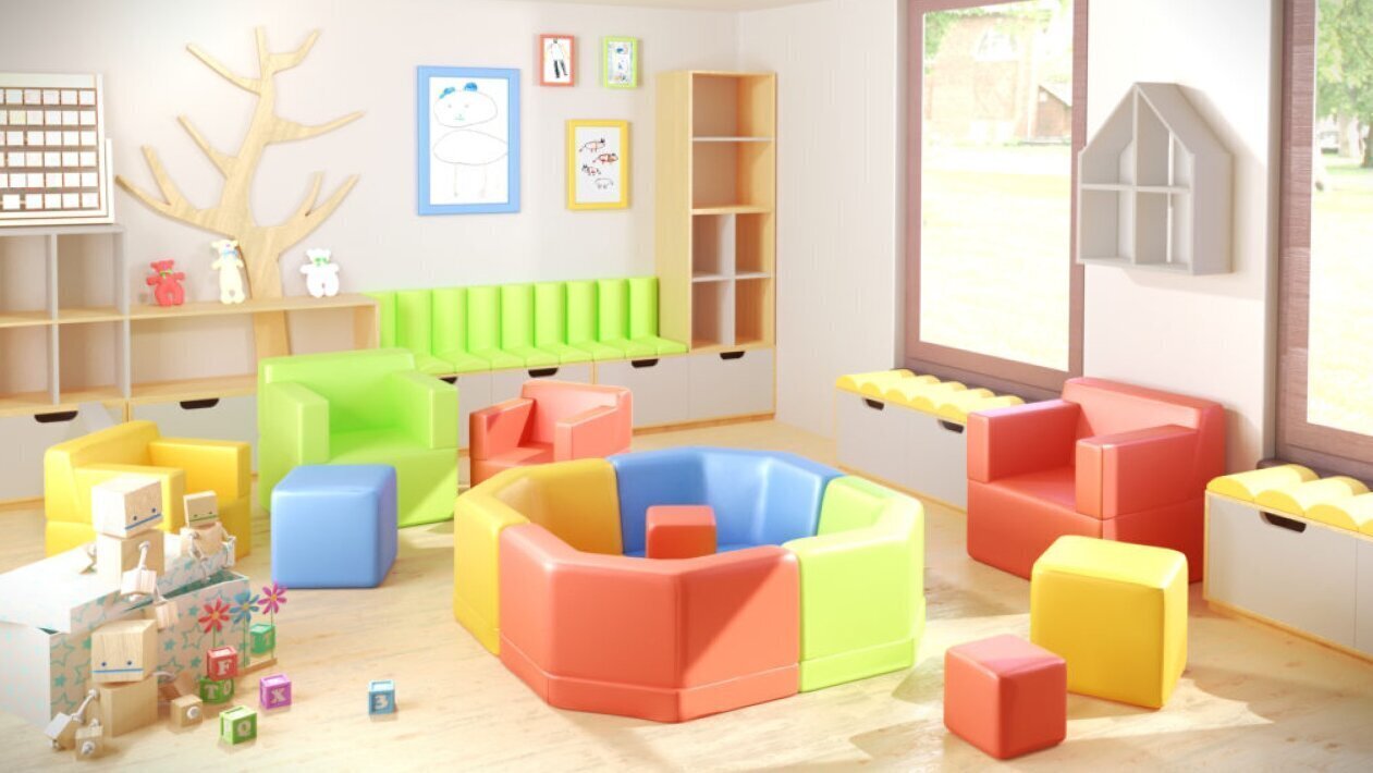Pufs Wood Garden Smiley Seat Boy Premium, zaļš cena un informācija | Sēžammaisi, klubkrēsli, pufi bērniem | 220.lv