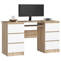 Письменный стол NORE A-11, дуб/белый цена и информация | Компьютерные, письменные столы | 220.lv