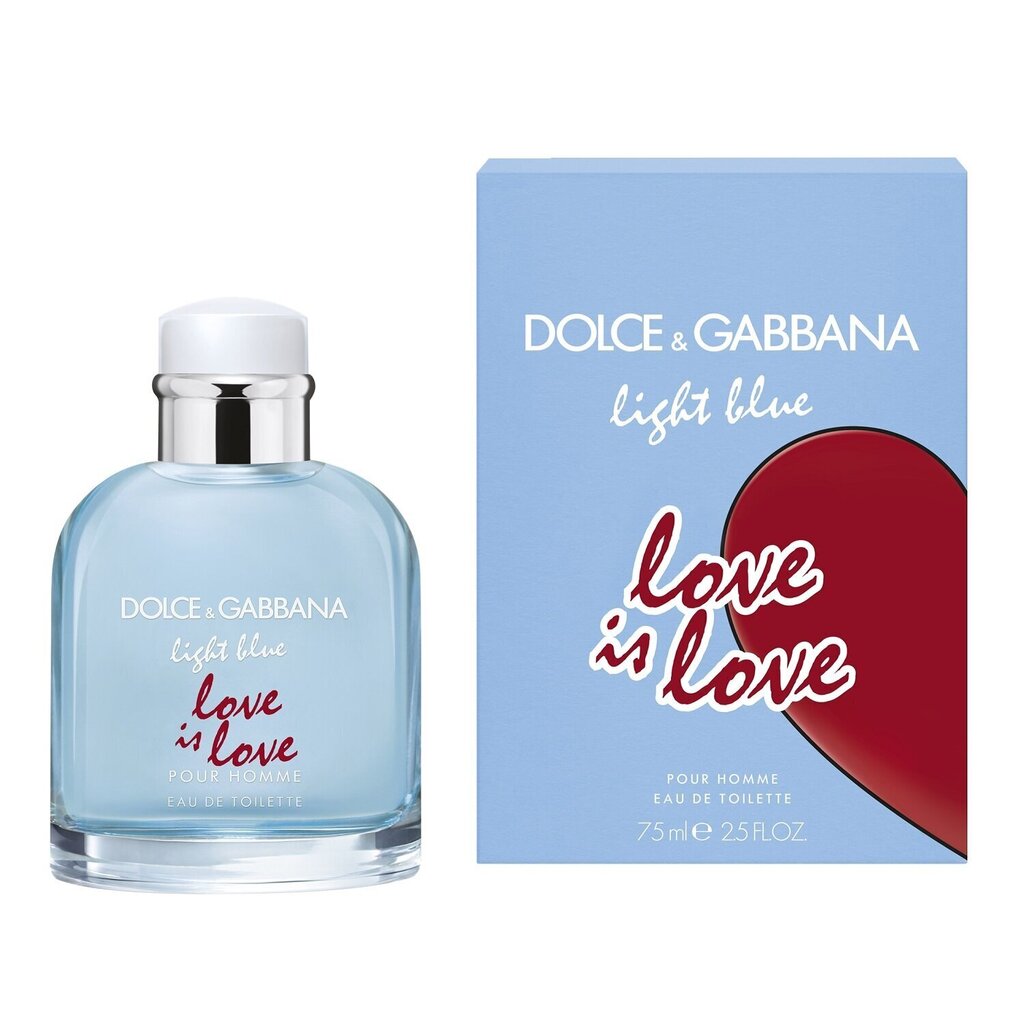 Tualetes ūdens Dolce & Gabbana Light Blue Love Is Love Pour Homme EDT 75 ml цена и информация | Vīriešu smaržas | 220.lv