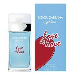 Tualetes ūdens Dolce & Gabbana Light Blue Love Is Love Women EDT sievietēm 50 ml cena un informācija | Sieviešu smaržas | 220.lv