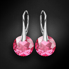 Серебряные серьги "Марианна (Rose)" с кристаллами Swarovski™ цена и информация | Серьги | 220.lv