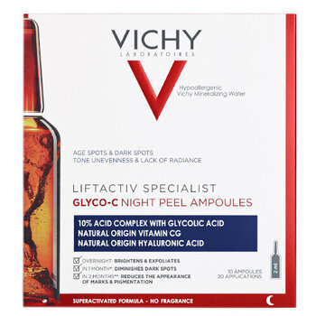 Nakts sejas ampulas Vichy Liftactiv Specialist 10 x 2 ml cena un informācija | Serumi sejai, eļļas | 220.lv