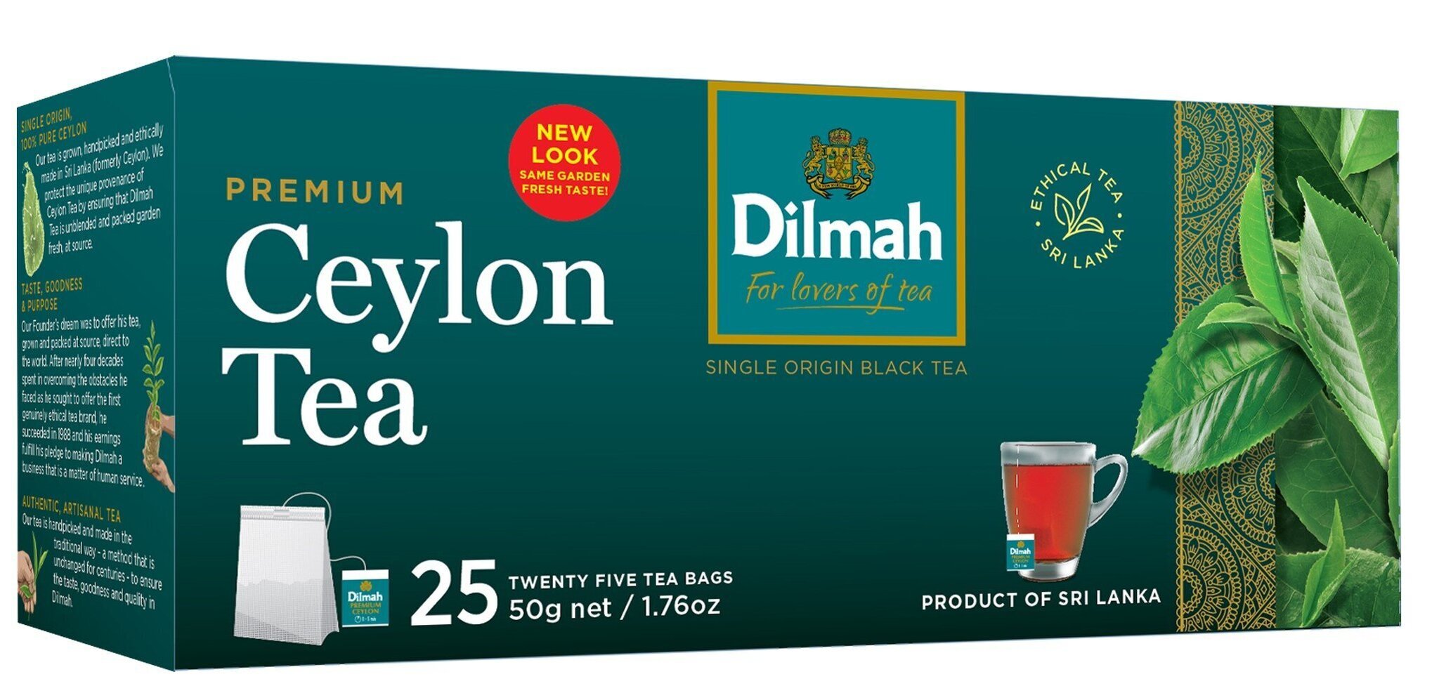 Dilmah Premium melnā tēja (paciņās), 50 g cena un informācija | Tēja | 220.lv