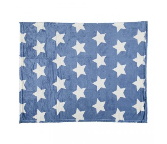 Bērnu sedziņa Little Stars Blue 75x100 cm cena un informācija | Gultas pārklāji, pledi | 220.lv