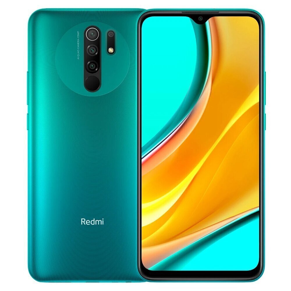 Xiaomi Redmi 9, 32 GB, Dual SIM, Ocean Green цена и информация | Mobilie telefoni | 220.lv