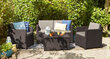 Dārza mēbeļu komplekts Monaco Set ar galdiņu/uzglabāšanas kasti brūns cena un informācija | Dārza mēbeļu komplekti | 220.lv