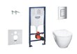 WC komplekts Grohe Serel 5in1: WC slēptais rāmis + tualetes pods + poga + lēni nolaižams vāks + fresh smaržas konteineris + skaņu izolējoša blīve, 39468000 цена и информация | Tualetes podi | 220.lv