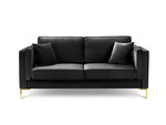 Двухместный бархатный диван Milo Casa Giuseppe, черный