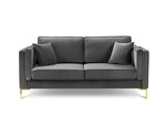 Двухместный бархатный диван Milo Casa Giuseppe, серый