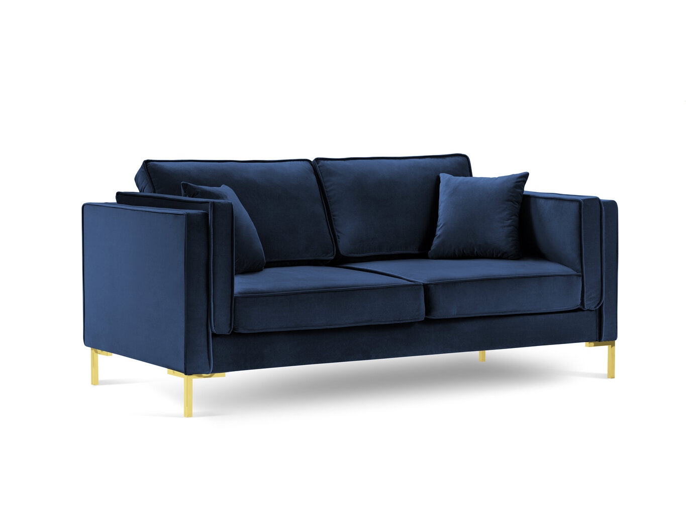 Divvietīgs samta dīvāns Milo Casa Giuseppe, zils cena un informācija | Dīvāni | 220.lv