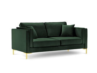 Двухместный бархатный диван Milo Casa Giuseppe, темно-зеленый цена и информация | Диваны | 220.lv