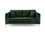 Divvietīgs samta dīvāns Milo Casa Giuseppe, tumši zaļš