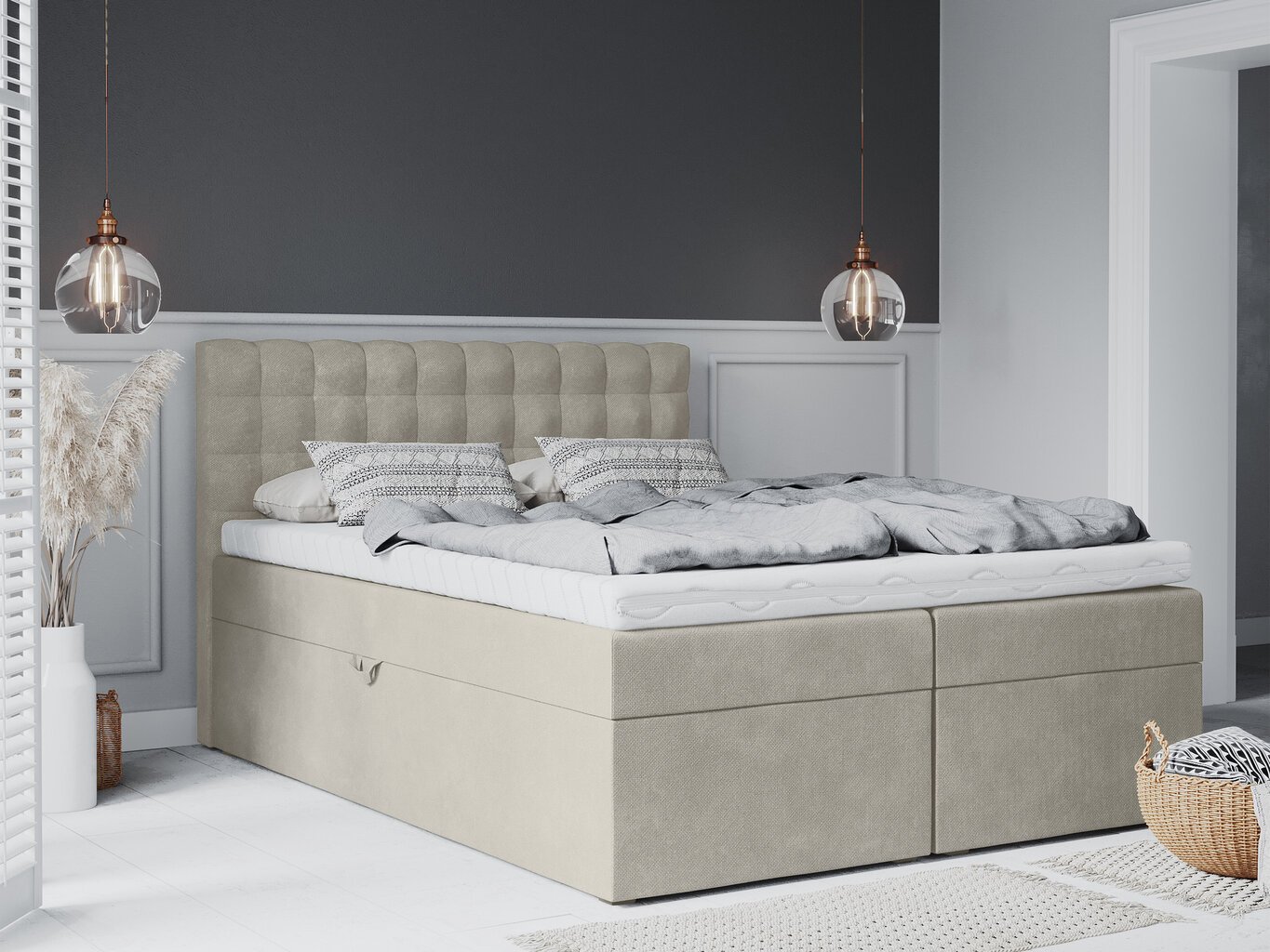 Gulta Mazzini Beds Jade 160x200 cm, smilškrāsas cena un informācija | Gultas | 220.lv