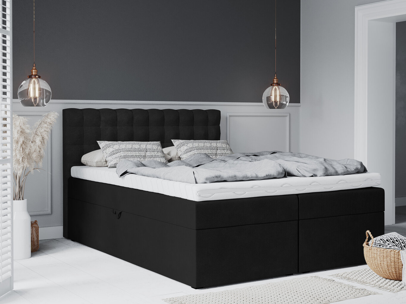 Gulta Mazzini Beds Jade 160x200 cm, melna cena un informācija | Gultas | 220.lv