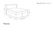 Gulta Mazzini Beds Yucca 180x200 cm, sarkana cena un informācija | Gultas | 220.lv