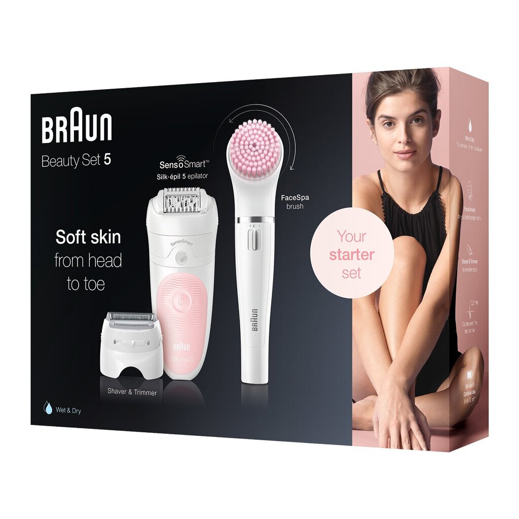 Braun Silk-épil Beauty Set 5 5/885 BS cena un informācija | Epilatori | 220.lv