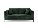 Divvietīgs samta dīvāns Milo Casa Luis, tumši zaļš