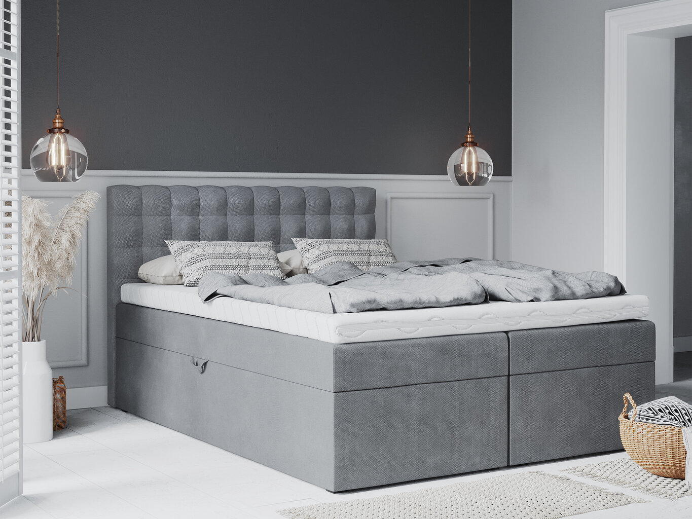 Gulta Mazzini Beds Jade 180x200 cm, pelēka cena un informācija | Gultas | 220.lv