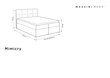 Gulta Mazzini Beds Mimicry 180x200 cm, gaiši zila цена и информация | Gultas | 220.lv