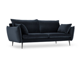 Trīsvietīgs samta dīvāns Milo Casa Elio, tumši zila/melna cena un informācija | Dīvāni | 220.lv