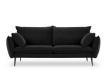 Trīsvietīgs samta dīvāns Milo Casa Elio, melns