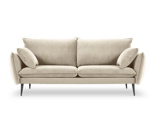 Четырехместный бархатный диван Milo Casa Elio, бежевый/черный цена и информация | Диваны | 220.lv