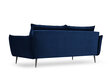 Četrvietīgs samta dīvāns Milo Casa Elio, zils/melns cena un informācija | Dīvāni | 220.lv