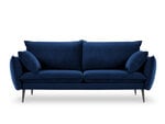 Четырехместный бархатный диван Milo Casa Elio, синий/черный