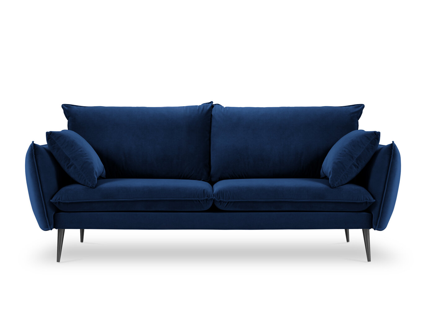 Četrvietīgs samta dīvāns Milo Casa Elio, zils/melns цена и информация | Dīvāni | 220.lv