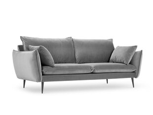 Четырехместный бархатный диван Milo Casa Elio, серый/черный цвет цена и информация | Диваны | 220.lv