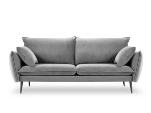 Четырехместный бархатный диван Milo Casa Elio, серый/черный цвет цена и информация | Диваны | 220.lv