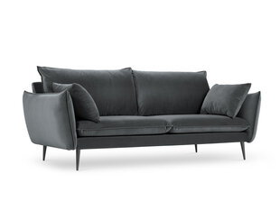 Четырехместный бархатный диван Milo Casa Elio, серый/черный цена и информация | Диваны | 220.lv