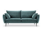 Četrvietīgs samta dīvāns Milo Casa Elio, zaļš/melns