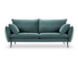 Četrvietīgs samta dīvāns Milo Casa Elio, zaļš/melns cena un informācija | Dīvāni | 220.lv