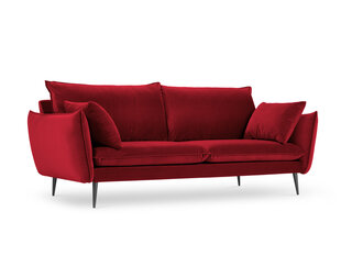 Četrvietīgs samta dīvāns Milo Casa Elio, sarkans/melns cena un informācija | Dīvāni | 220.lv