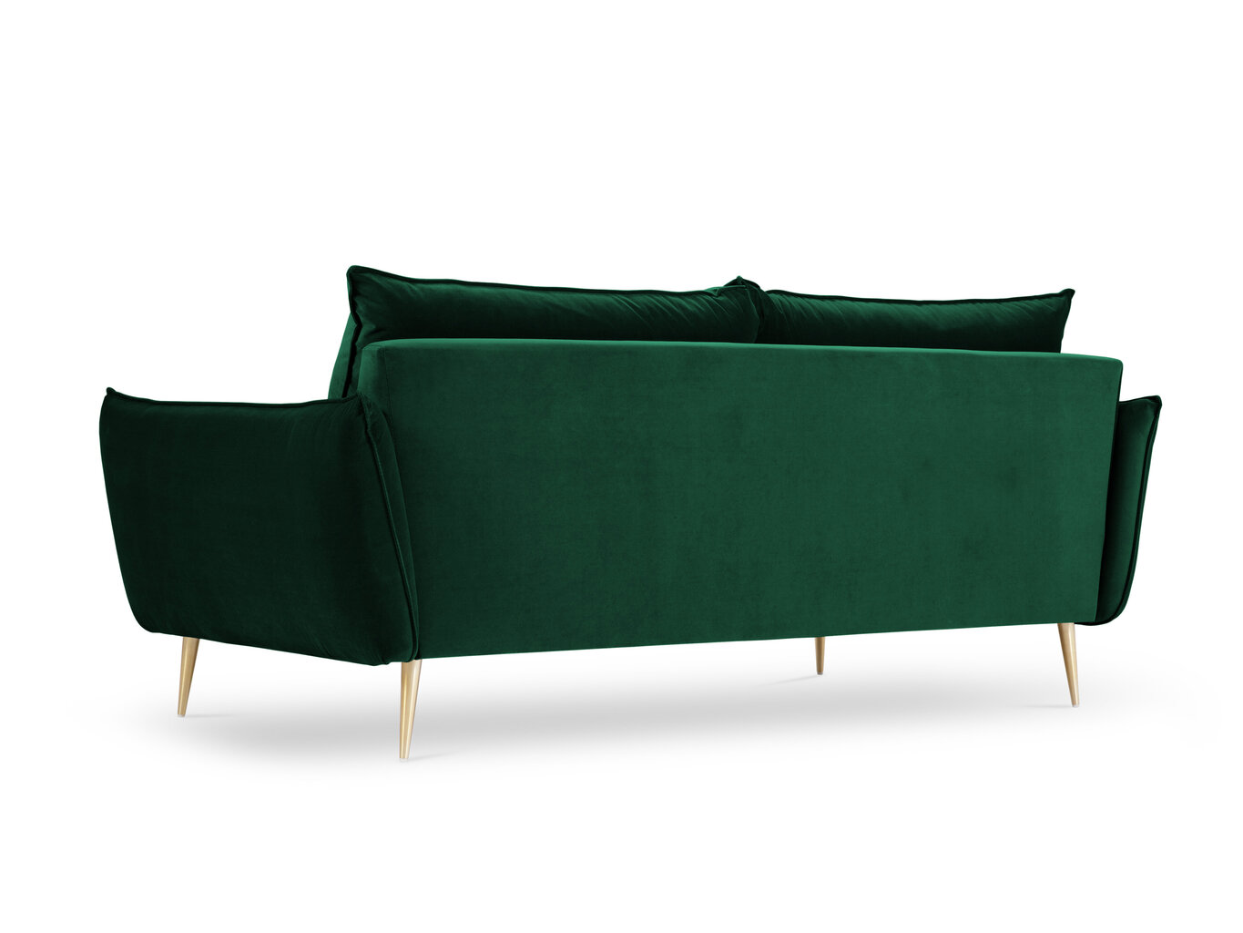 Trīsvietīgs samta dīvāns Milo Casa Elio, tumši zaļas/zelta krāsas cena un informācija | Dīvāni | 220.lv