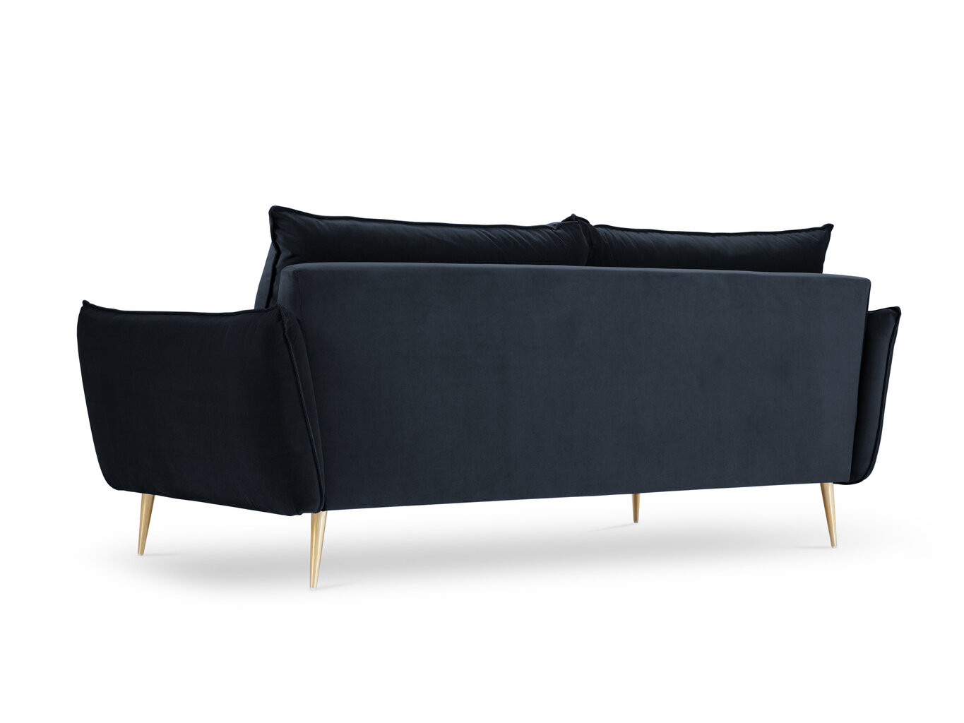 Četrvietīgs samta dīvāns Milo Casa Elio, tumši zilas/zelta krāsas cena un informācija | Dīvāni | 220.lv