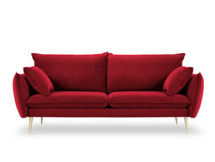 Četrvietīgs samta dīvāns Milo Casa Elio, sarkanas/zelta krāsas cena un informācija | Dīvāni | 220.lv