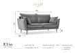 Divvietīgs samta dīvāns Milo Casa Elio, smilškrāsas/melns цена и информация | Dīvāni | 220.lv