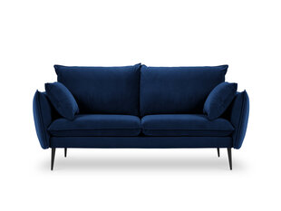 Divvietīgs samta dīvāns Milo Casa Elio, zils/melns cena un informācija | Dīvāni | 220.lv