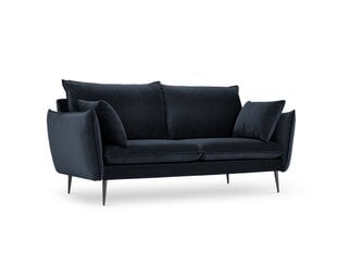 Двухместный бархатный диван Milo Casa Elio, темно-синий/черный цвет цена и информация | Диваны | 220.lv