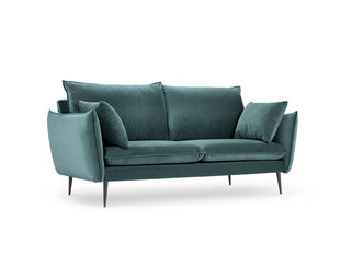 Двухместный бархатный диван Milo Casa Elio, зеленый/черный цена и информация | Диваны | 220.lv