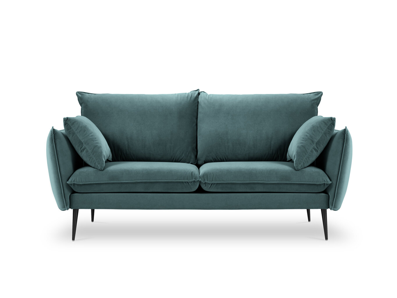 Divvietīgs samta dīvāns Milo Casa Elio, zaļš/melns cena un informācija | Dīvāni | 220.lv