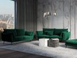 Trīsvietīgs samta dīvāns Milo Casa Elio, tumši zaļš/melns цена и информация | Dīvāni | 220.lv