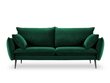 Trīsvietīgs samta dīvāns Milo Casa Elio, tumši zaļš/melns цена и информация | Dīvāni | 220.lv